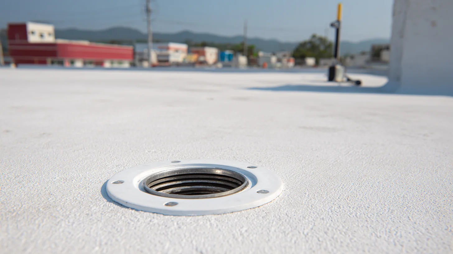 Commercial flat roof drainage